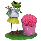 Boneco Sapo Com Balde De Flor Para Enfeite E Decoraçao De Jar