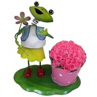 Boneco Sapo Com Balde De Flor Para Enfeite E Decoraçao De Jar