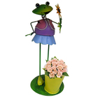 Boneco Sapo Com Balde De Flor Para Enfeite E Decoraçao Jardim