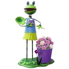 Boneco Sapo De Ferro Decoração Casa Enfeite Jardim E Flores (