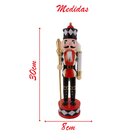 Boneco Soldado Quebra Nozes Natal Papai Noel 30cm