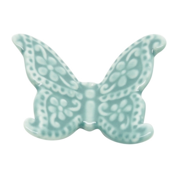 Borboleta Decorativa De Porcelana Azul Demodecus Urban