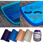 Borda Cantoneira Para Piscina Pastilhado Azul Cobalto 12x25cm