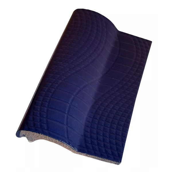 Borda Cantoneira Para Piscina Pastilhado Azul Cobalto 12x25cm