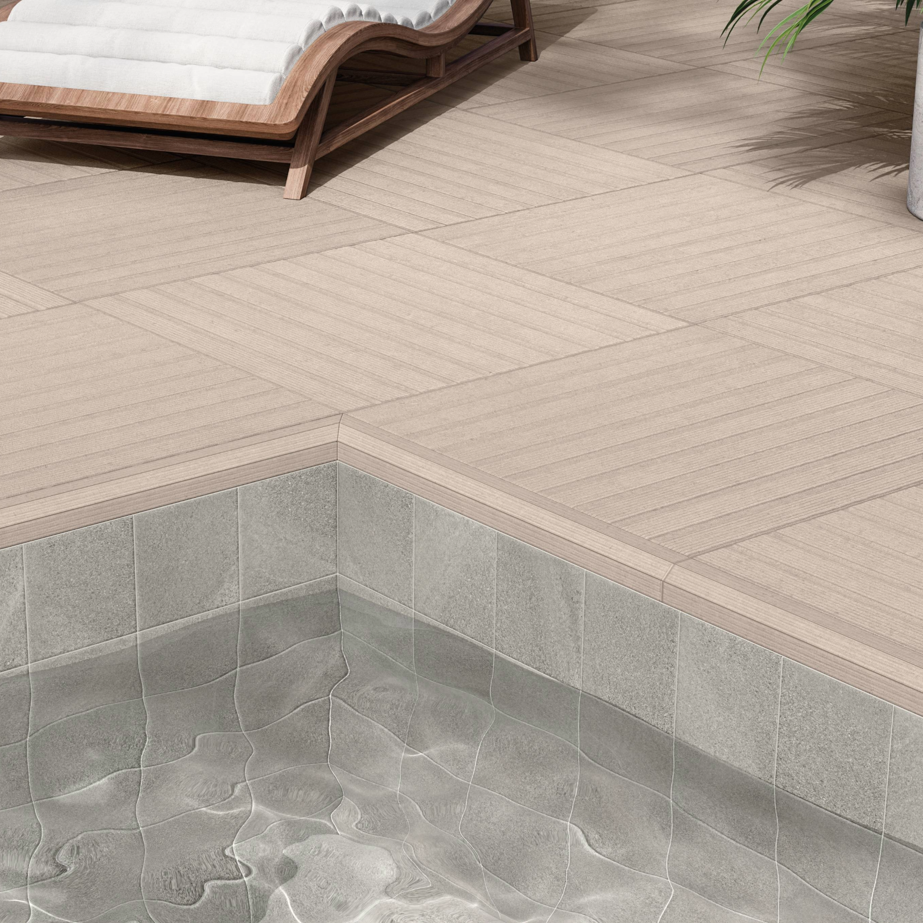 Borda Mini Piscina Esmaltada Deck Freedom Off White Borda