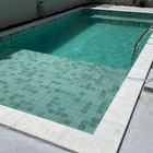 Borda Para Piscina 50x25x1,5cm Malibu Branca Kit 8 Pçs Areia