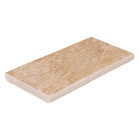 Borda para Piscina Natural Quartzito Borda Arredondada Bold Amarela 18x37x2cm São Tomé