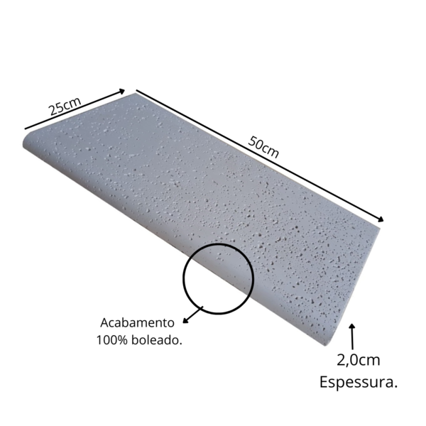 Borda Piscina Atermica Boleada SW 50x25x2,0cm Branca - Silvan