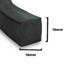 Borracha Esponjosa Vedação Macia Retangular 15x15mm - 50m