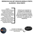 Borracha Gua-007 Vedacao Guarnicao Janela Maxim-ar 50 Mts