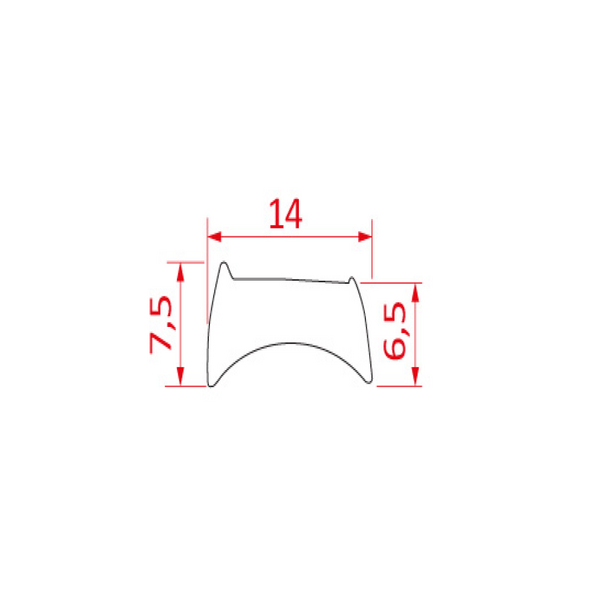 Borracha Gua-157 Se-157 Vedacao Janela E Guarda Corpo Rolo 10