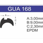 Borracha Gua-168 Vedacao Janela E Porta Aluminio Rolo 50 Mts