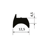 Borracha Gua-212b Vedacao Janela Vitro Cunha Vidro 4mm Rolo 5