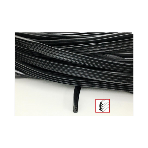 Borracha Gua-259 Vedacao Cunha Linha Iii Vidro 6mm Janela E P