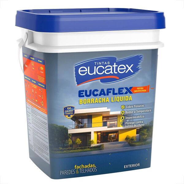 Borracha Líquida Eucatex Fosco 20kg Impermeabilizante Branco