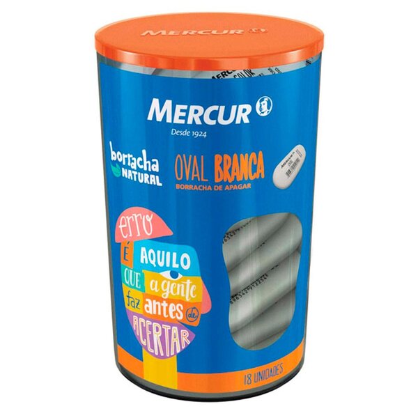 Borracha Mercur Oval Branca Caixa Com 18 Unidades | Leroy Merlin