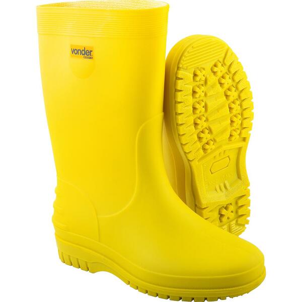 Bota Amarela Pvc Com Forro 40/41 Vonder