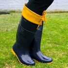 Bota Azul/amarela Com Amarra - Calfor Pampeana - 34/35