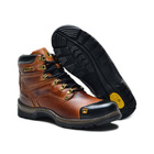 Bota Couro Coturno Marrom Claro