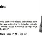 Bota De Segurança Elástico C/bico De Aço Solado Bid N° 35 - B
