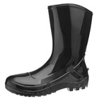 Bota Em Pvc Preta Cano Médio Com Forro - 110vflexf Pr - Marlu