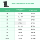 Bota Eva Full Vulcabras Preta Leve - 34/35