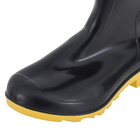 Bota Impermeável PVC Com Forro N°39 Cano Longo Preto e Amarelo Kadesh