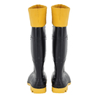Bota Impermeável PVC Com Forro N°40 Cano Longo Preto e Amarelo Kadesh