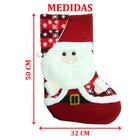 Bota Meia Enfeite Natal Decoração Papai Noel Em Feltro 50cm
