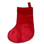 Bota Papai Noel Plush Vermelho 36x17cm