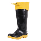 Bota de PVC Polaina Preta e Amarelo 38 Marluvas