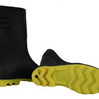 Bota Preta E Amarela Pvc Tam. 40 Com Forro Vonder