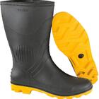Bota Pvc 45 Cano Médio C/ Forro Preto/amarelo Ca3151 Vonder