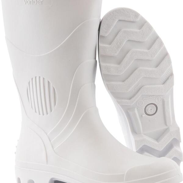 Bota Pvc 45 Cano Médio Com Forro Branco Ca3151 - Vonder