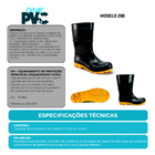 Bota Pvc Borracha Cano Médio Galocha Impermeável Epi Crival -