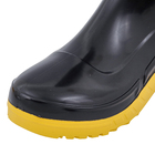 Bota PVC Cano Médio Sem Forro Nº41 Preta com Amarelo Marluvas