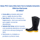 Bota Segurança Pvc Cano Alto Sem Forro Elétrica Marluvas Epi