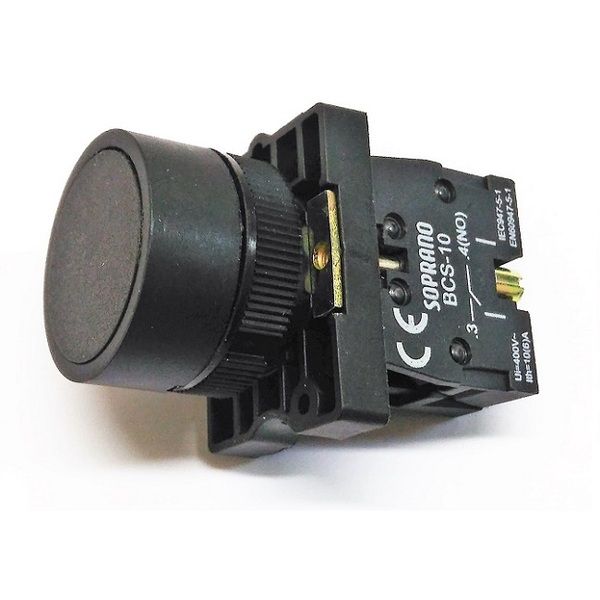 Botão Comando Impulso 1na Sem Iluminação Preto