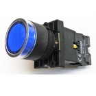 Botão Comando Impulso Iluminado Led 220vca 1na Atuador Azul