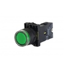 Botão Comando Impulso Iluminado Led 220vca 1na Atuador Verde