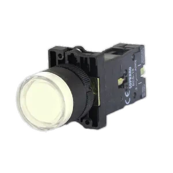 Botão Comando Impulso Iluminado Led 220vca 1na Branco | Leroy Merlin
