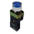 Botão Comando Impulso Iluminado Led 24vca/vcc 1na Azul Linha