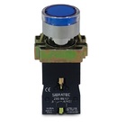 Botão Comando Impulso Iluminado Led 24vca/vcc 1na Azul Linha