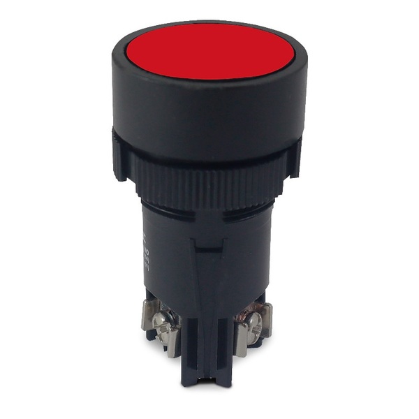 Botão Comando Monobloco 1 Contato Reversível Vermelho 10 Peças