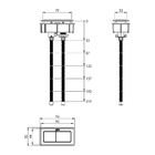 Botão De Acionamento Duplo Superior Para Caixa Acoplada Censi