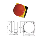 Botão De Comando Cogumelo 1 Nc Momentâneo Vermelho Controles