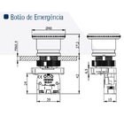 Botão De Emergência Trp2-es542 1nf Termoplástico