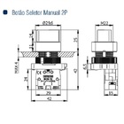 Botão Seletor Trp2-ed21 1na 2 Posições Termoplástico