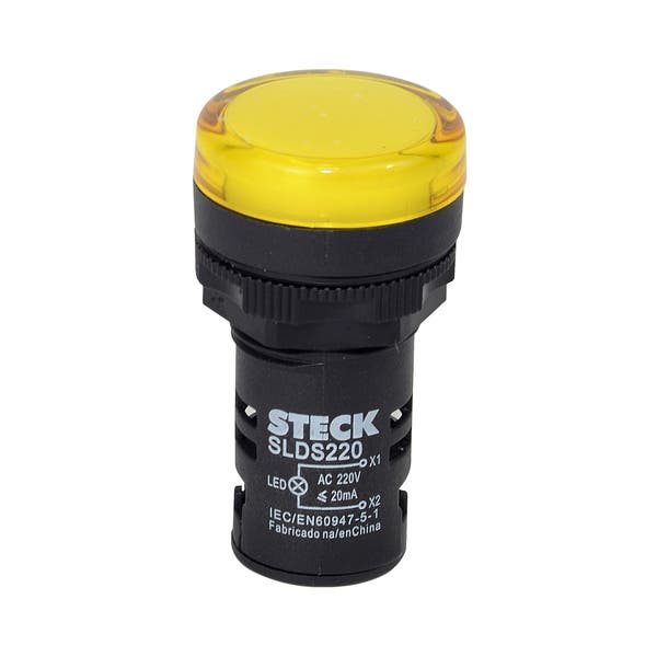 Botão Sinalizador Led 250V (220V) Amarelo Steck | Leroy Merlin