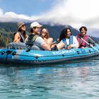 Bote Inflável Barco Excursion 5 Pessoas Azul Com Suporte Moto